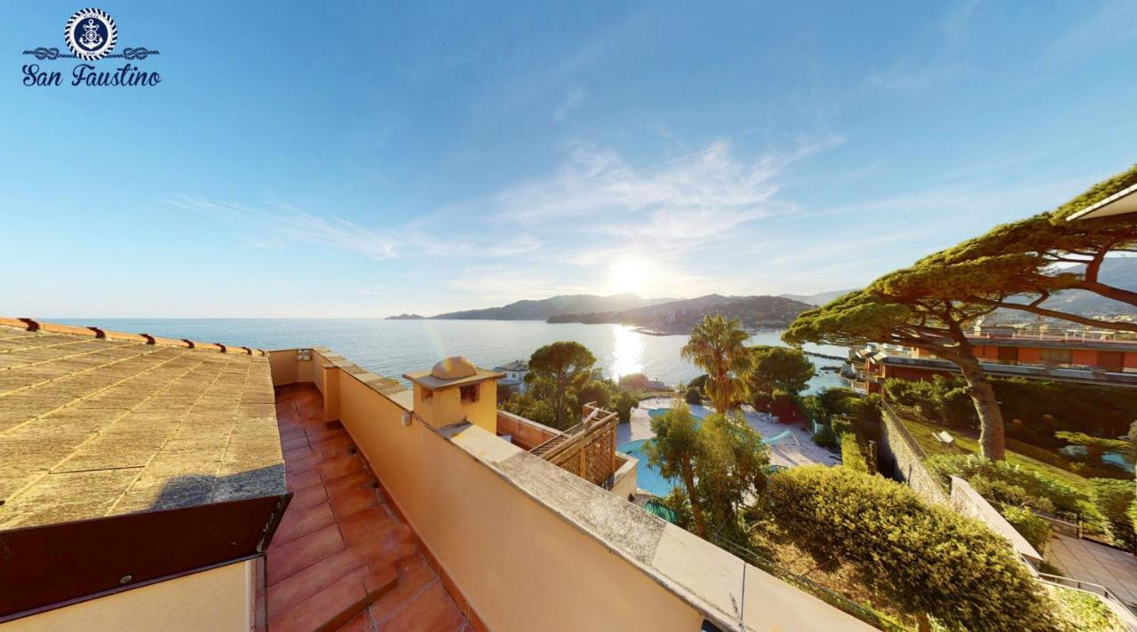 Welcome Riviera - Attico San Faustino 165 Mq Piu 110 Mq Di Terrazza- In Villa 700 ,Vista Mare Strepitosa-100 M Dalla Spiaggia-Parking Esclusivo Rapallo Exterior foto