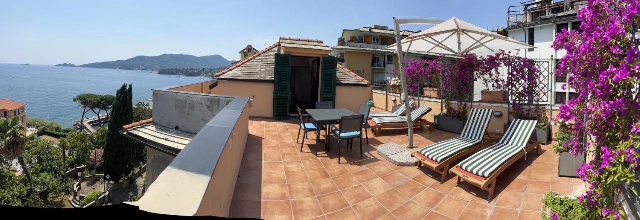 Welcome Riviera - Attico San Faustino 165 Mq Piu 110 Mq Di Terrazza- In Villa 700 ,Vista Mare Strepitosa-100 M Dalla Spiaggia-Parking Esclusivo Rapallo Exterior foto